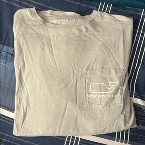 Vineyard Vines Light Gray Pocket Tee